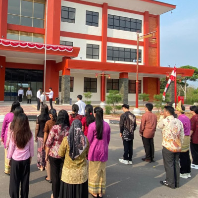 SETIAKIN Babel Laksanakan Perdana Upacara Bendera HUT ke-81 Kemerdekaan RI